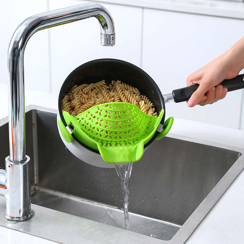 Bouchon d'égouttage latéral en silicone pour casserole