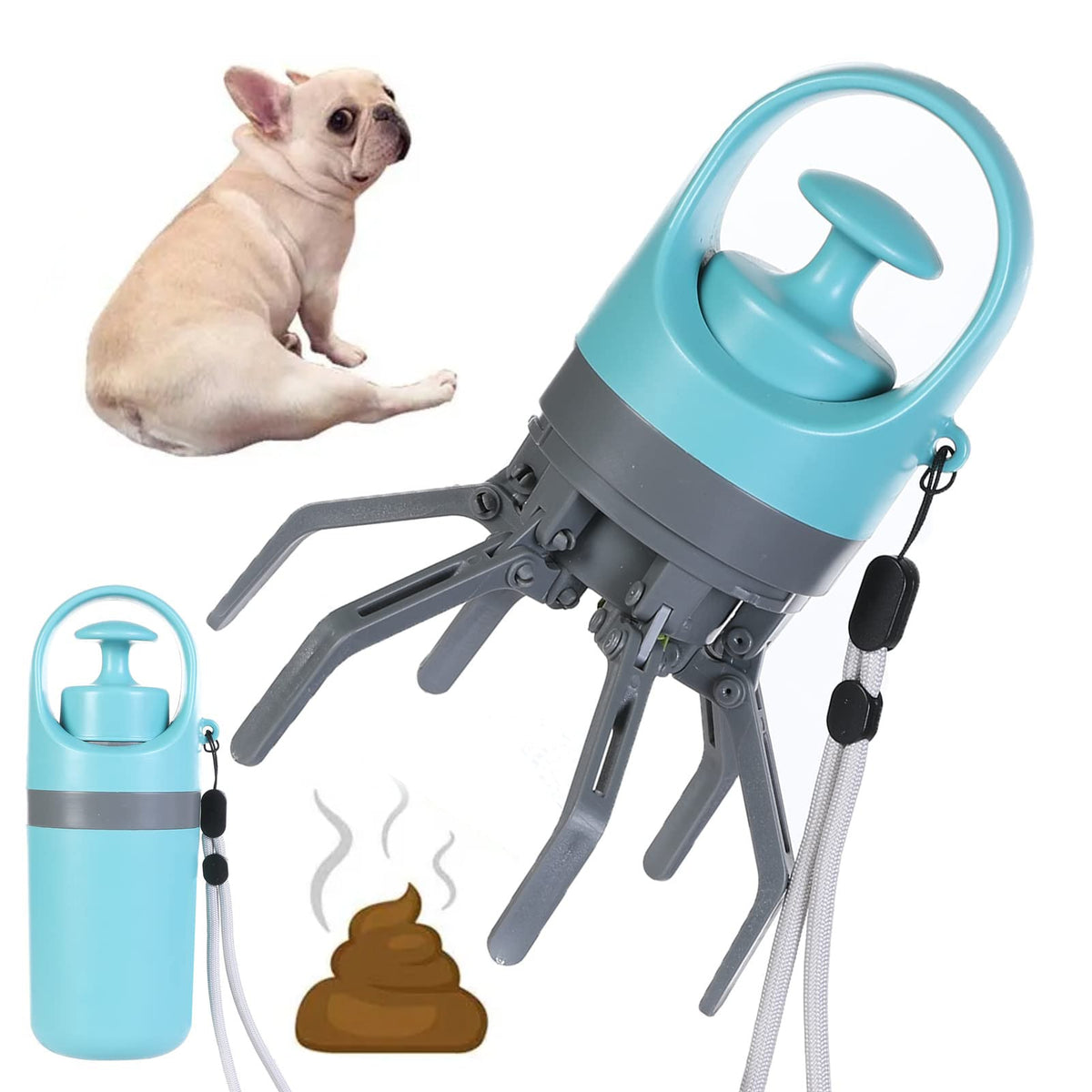 Ramasse-crottes portable pour chien avec sac à déjection