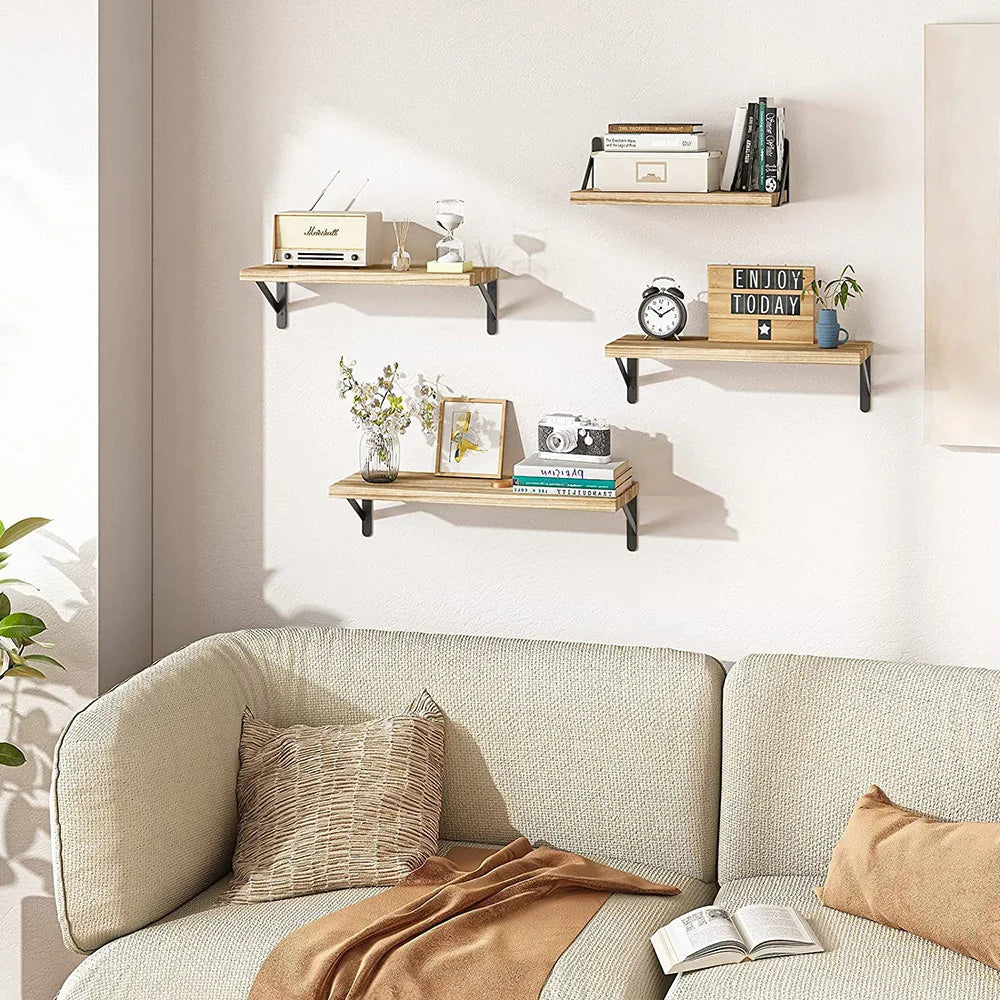 Étagère murale flottante en bois de style américain