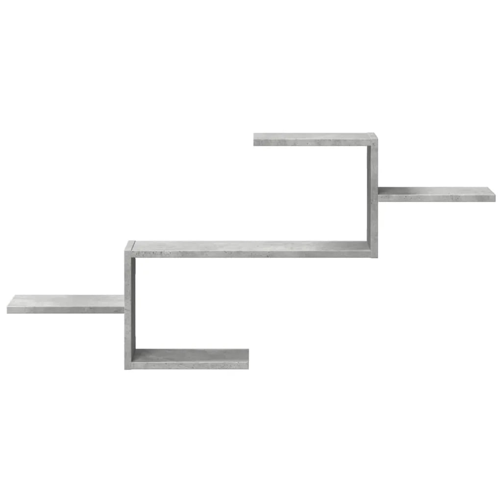 Étagère murale gris ciment 104x15x49 cm en aggloméré