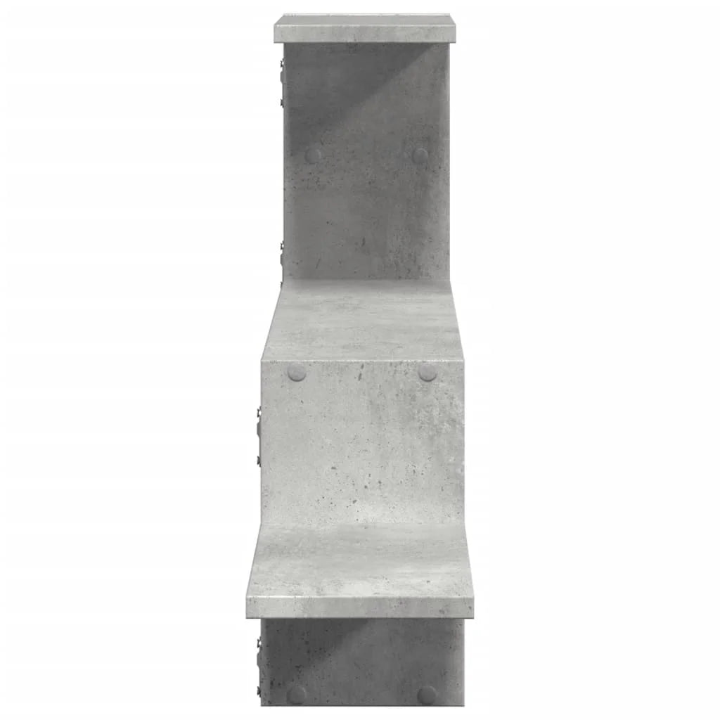 Étagère murale gris ciment 104x15x49 cm en aggloméré