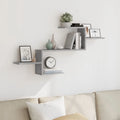 Étagère murale gris ciment 104x15x49 cm en aggloméré