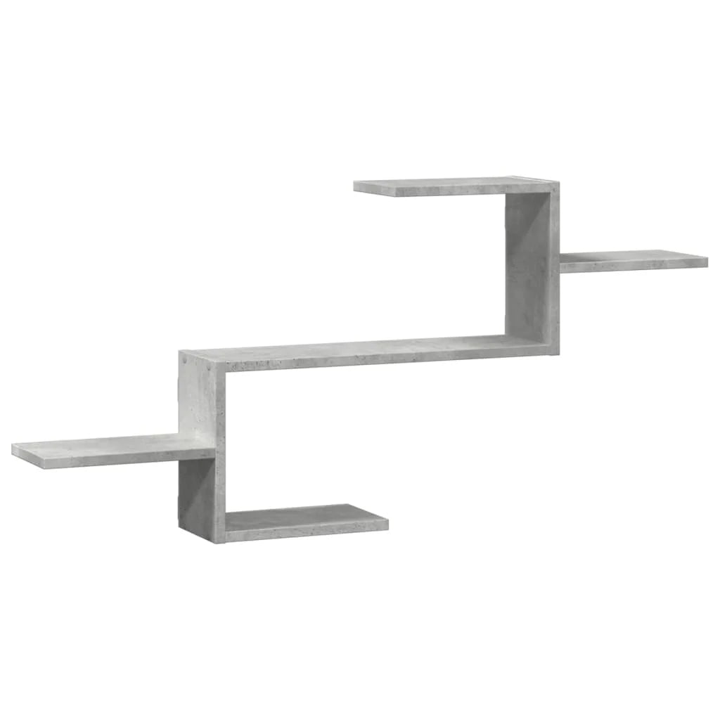 Étagère murale gris ciment 104x15x49 cm en aggloméré