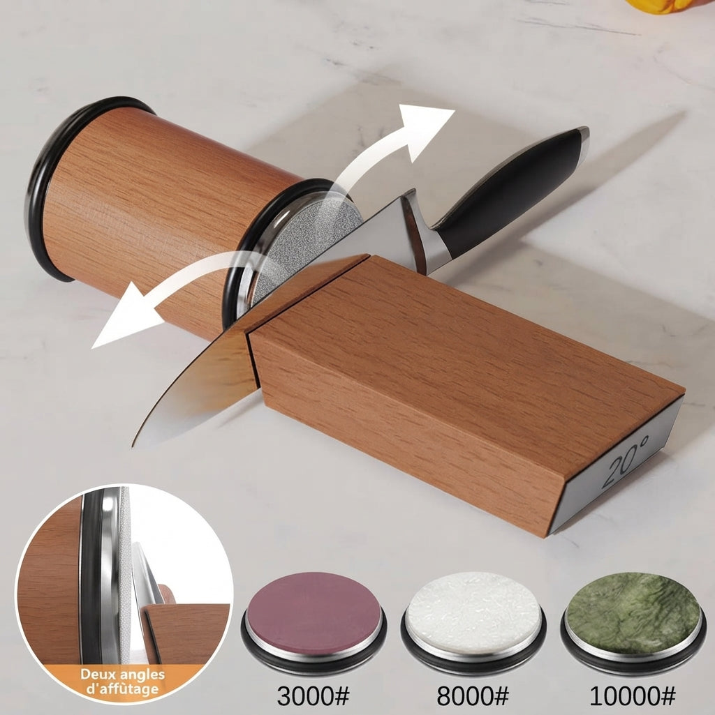 Affuteur de couteau à rouleau avec angles de 15 et 20 degrés