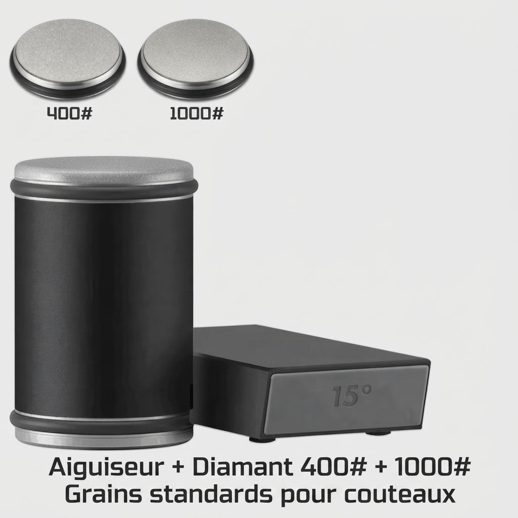 Affuteur de couteau à rouleau avec angles de 15 et 20 degrés