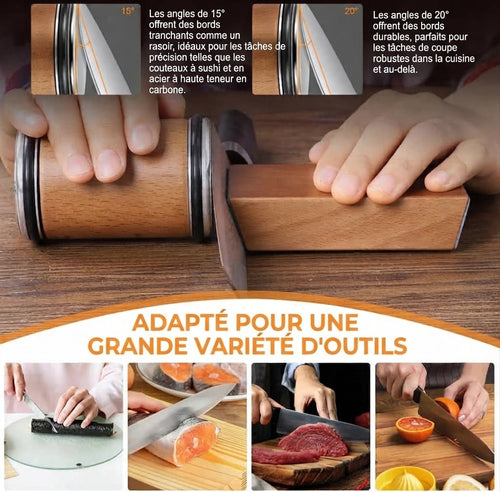 Affuteur de couteau à rouleau avec angles de 15 et 20 degrés