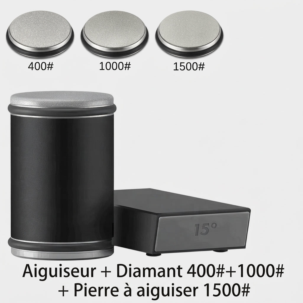 Affuteur de couteau à rouleau avec angles de 15 et 20 degrés