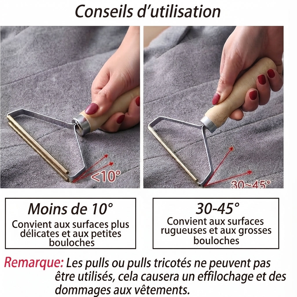 Brosse anti-poils pour animaux de compagnie