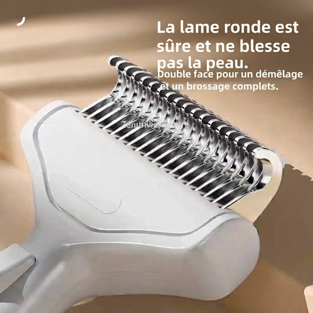 Brosse pour chien en acier inoxydable