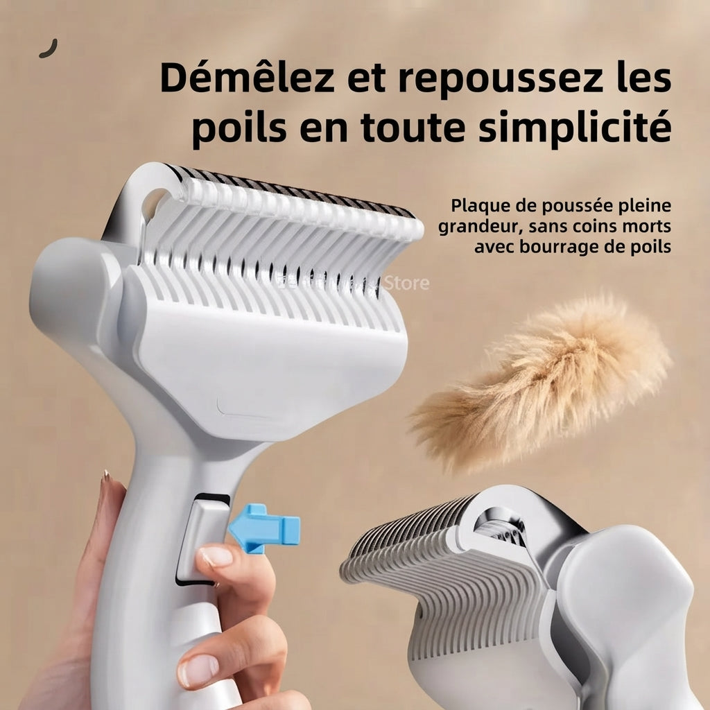 Brosse pour chien en acier inoxydable