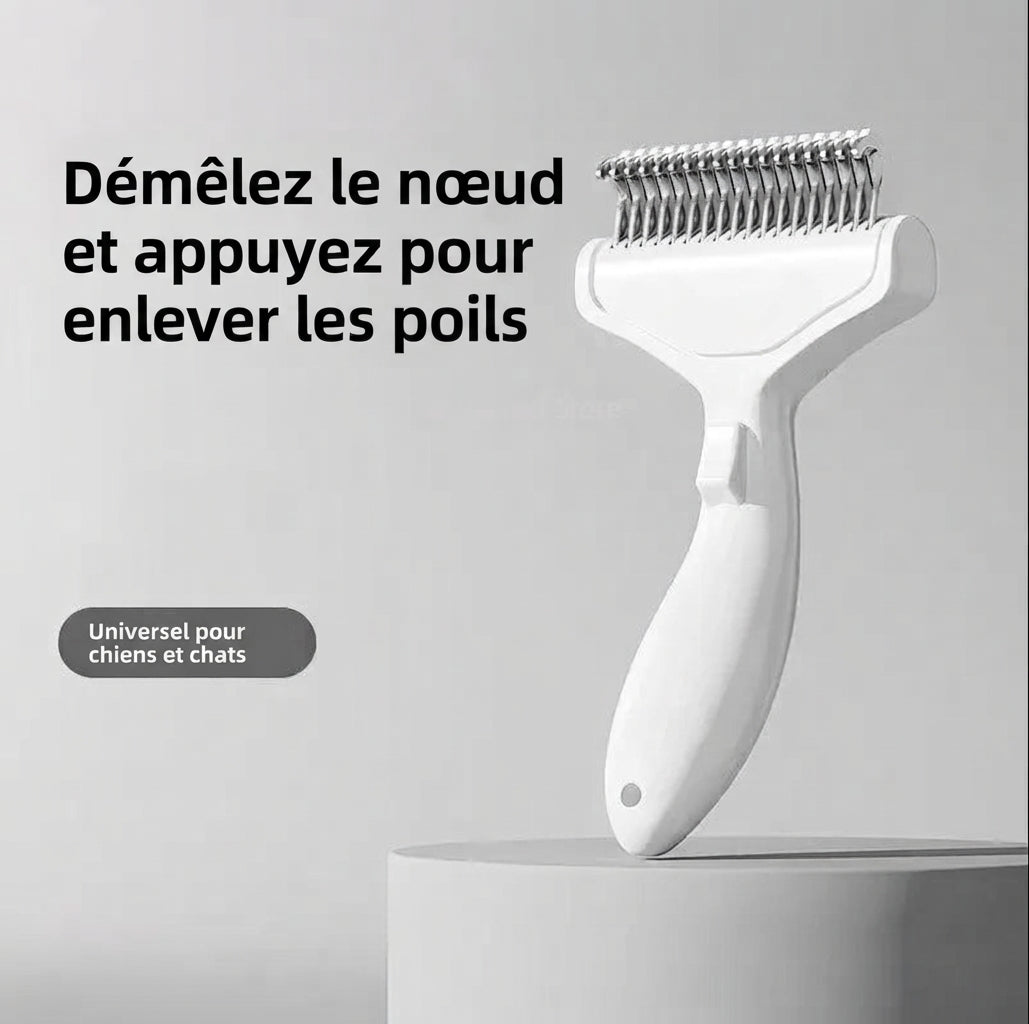 Brosse pour chien en acier inoxydable
