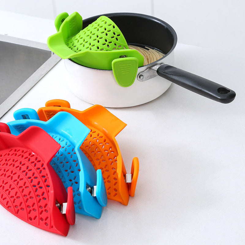 Bouchon d'égouttage latéral en silicone pour casserole