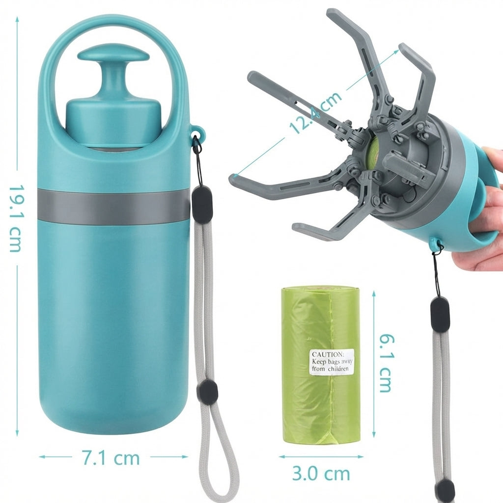 Ramasse-crottes portable pour chien avec sac à déjection
