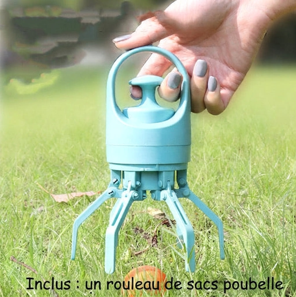 Ramasse-crottes portable pour chien avec sac à déjection